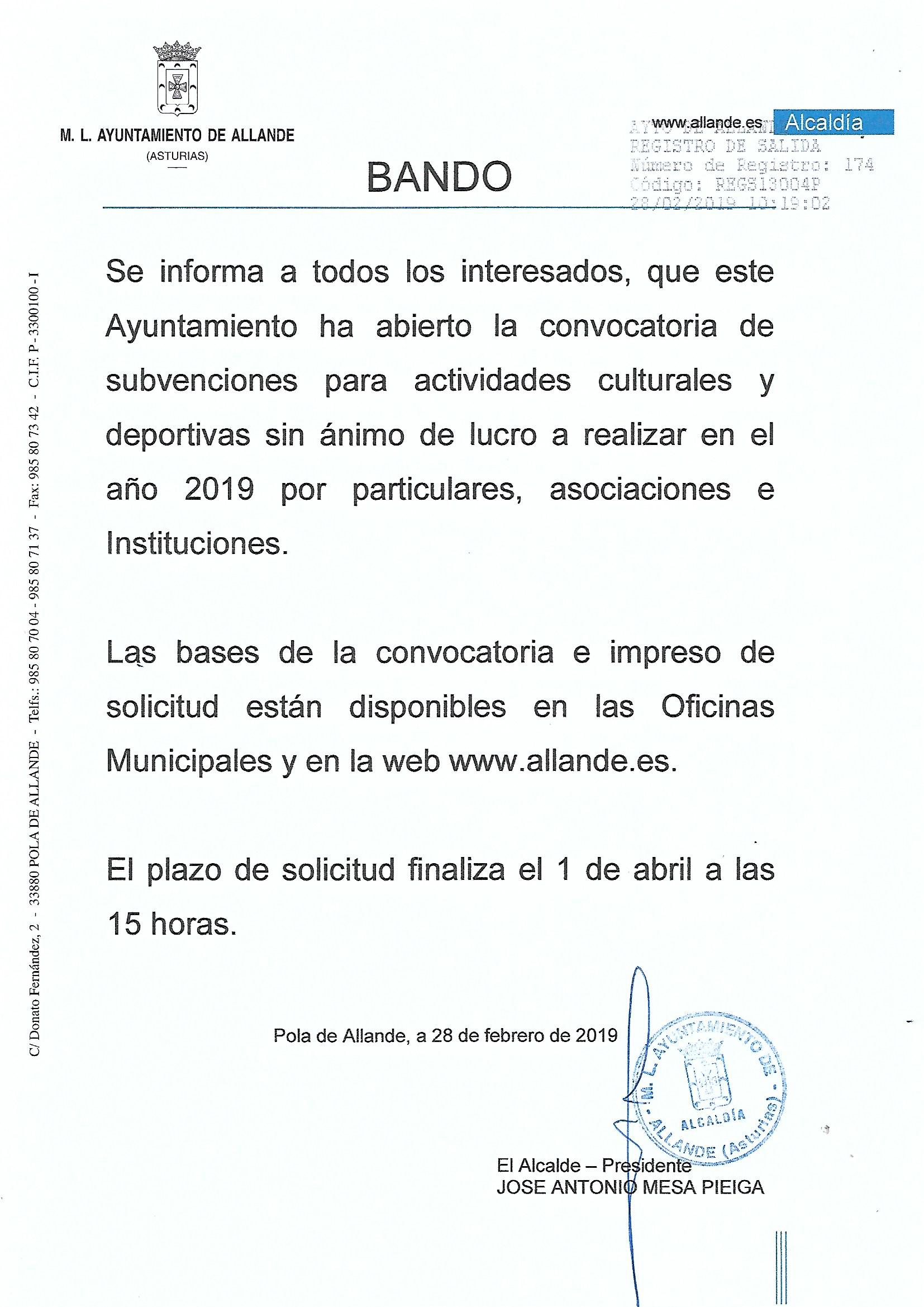 Comunicación Informa Proporcionado Vía Web Servicio Allande Por De TkPZiuOX