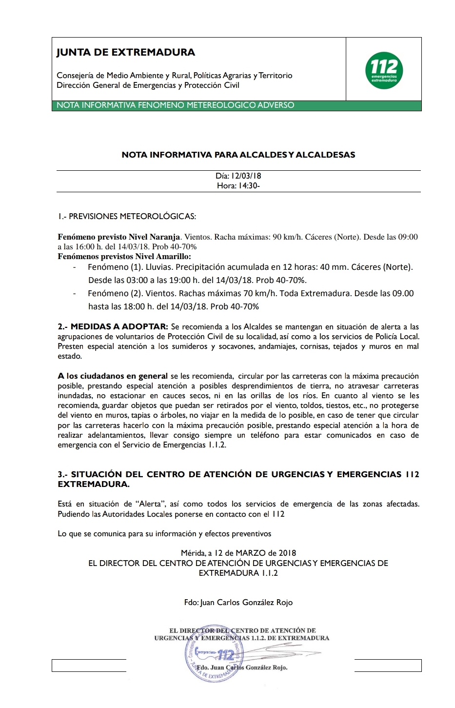 alerta meteorológica