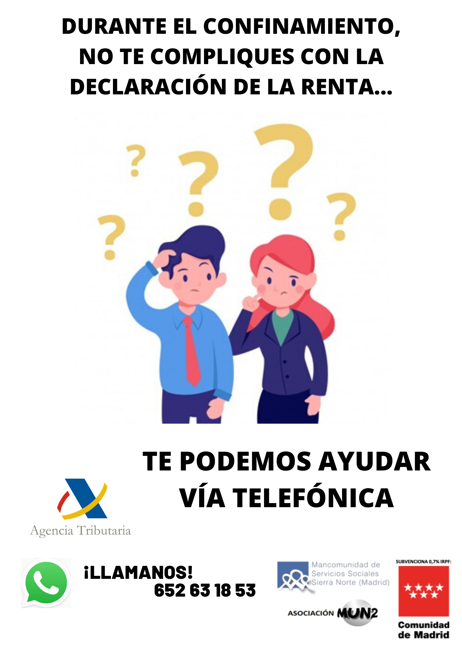 Ayuda para la realización de la DECLARACIÓN DE LA RENTA MSSSN