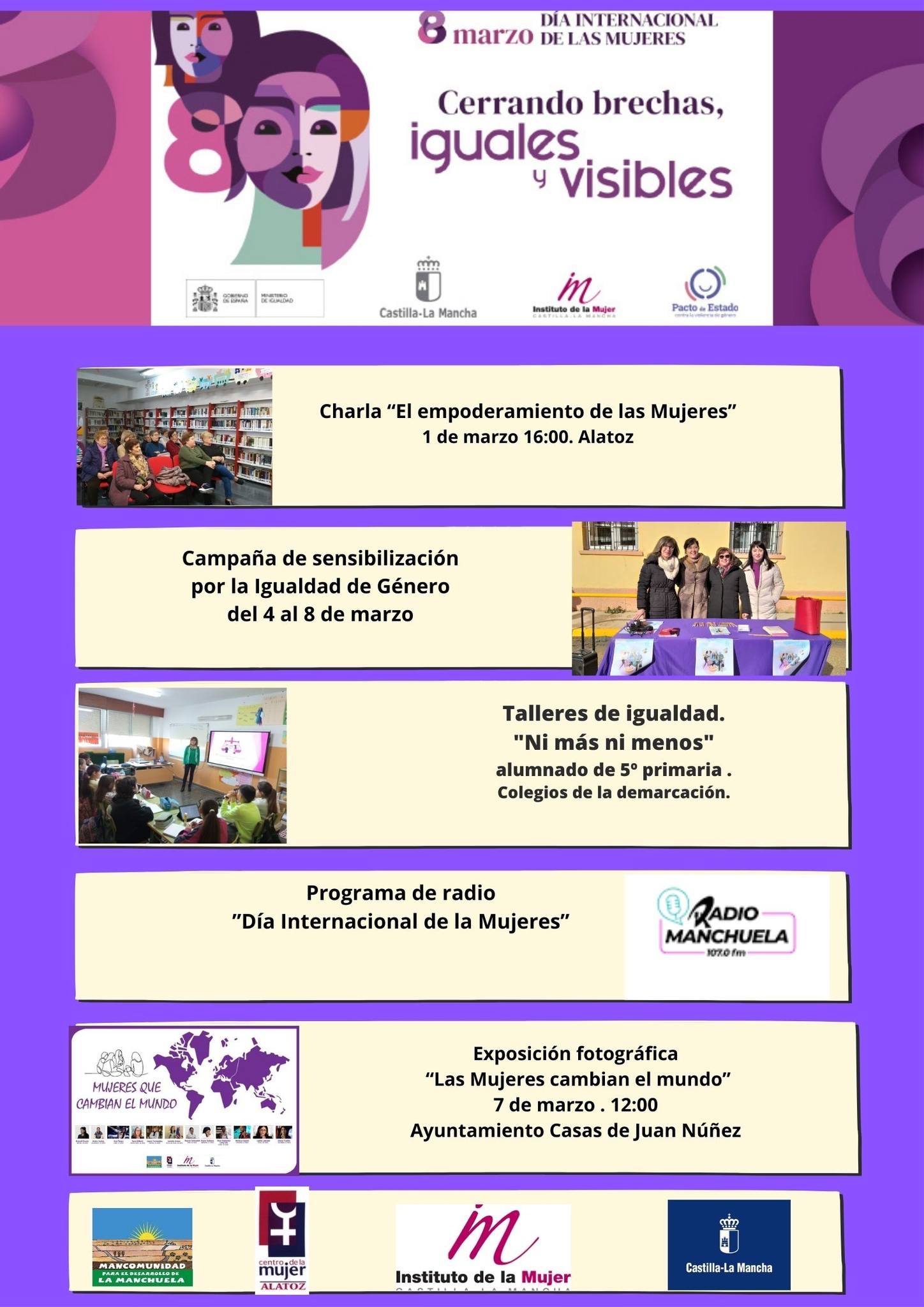 Actividades del Centro de la Mujer por el 8M