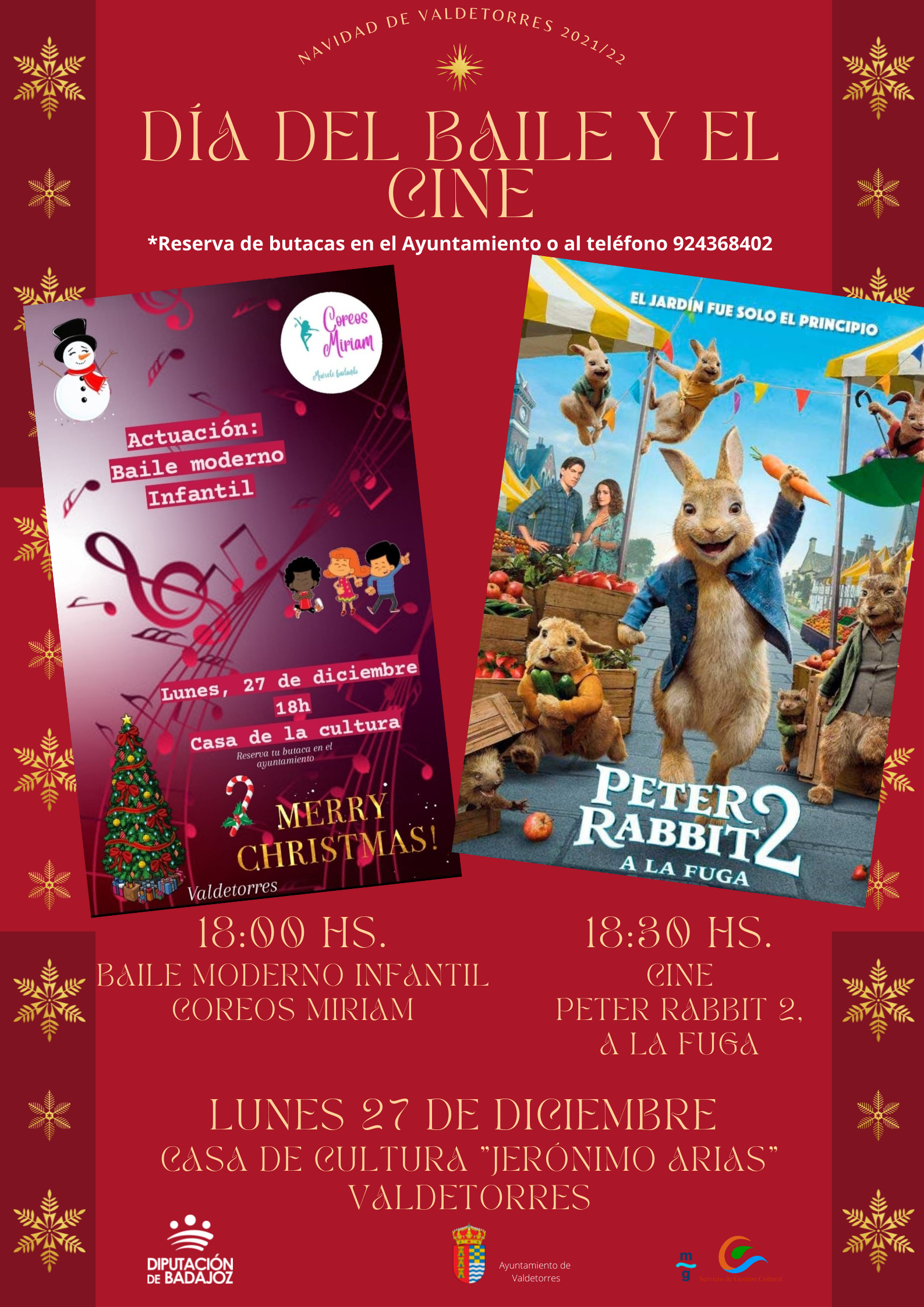Navidad 2021/22: DÍA DEL BAILE Y EL CINE Navidad 2021/22: DÍA DEL BAILE Y EL CINE