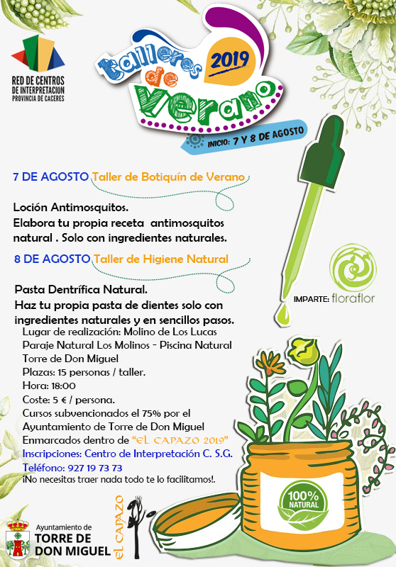 TALLERES DE VERANO - NATURALES 100%