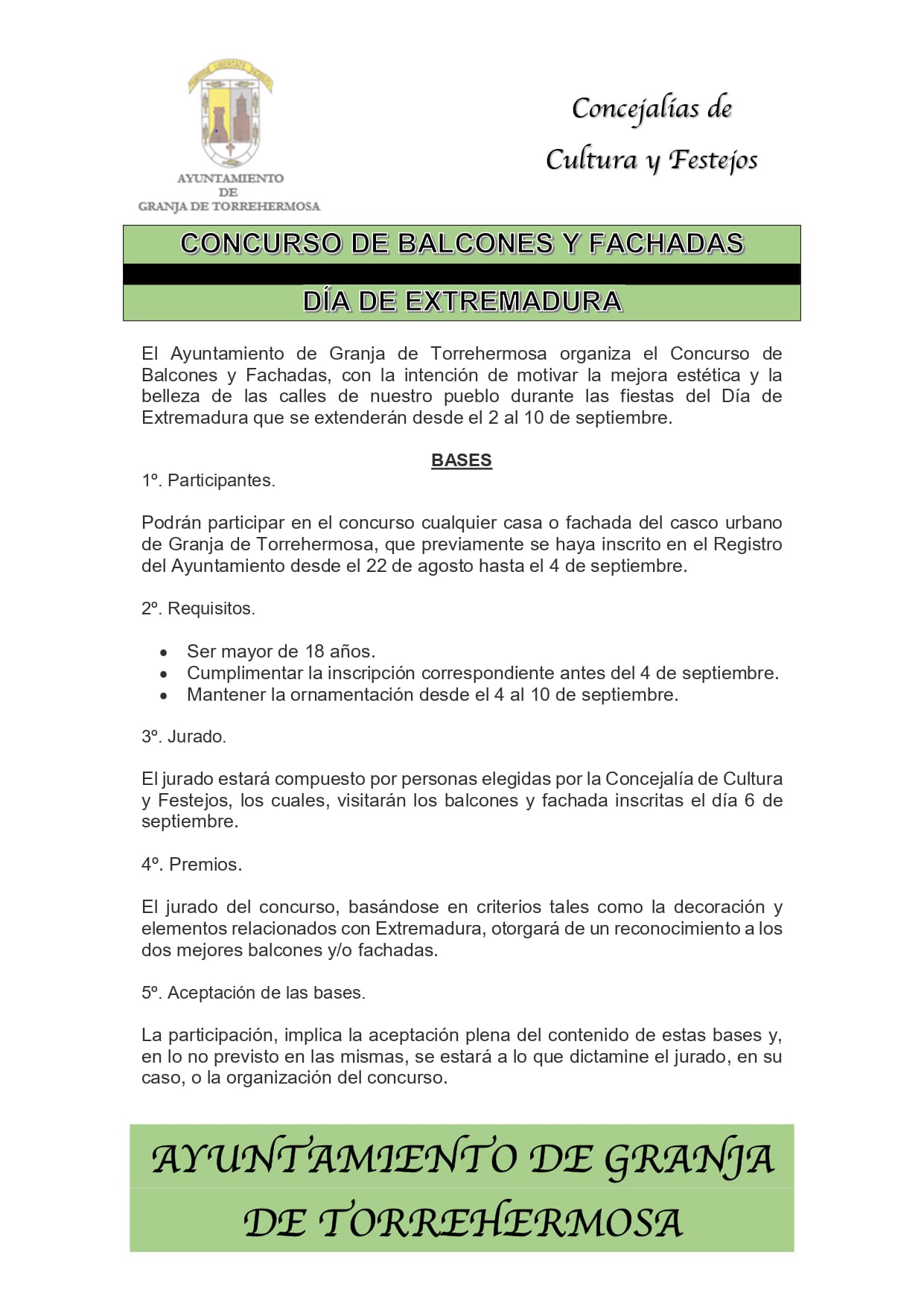 Granja de Torrehermosa Informa - Servicio de comunicación vía web  proporcionado por Bandomovil
