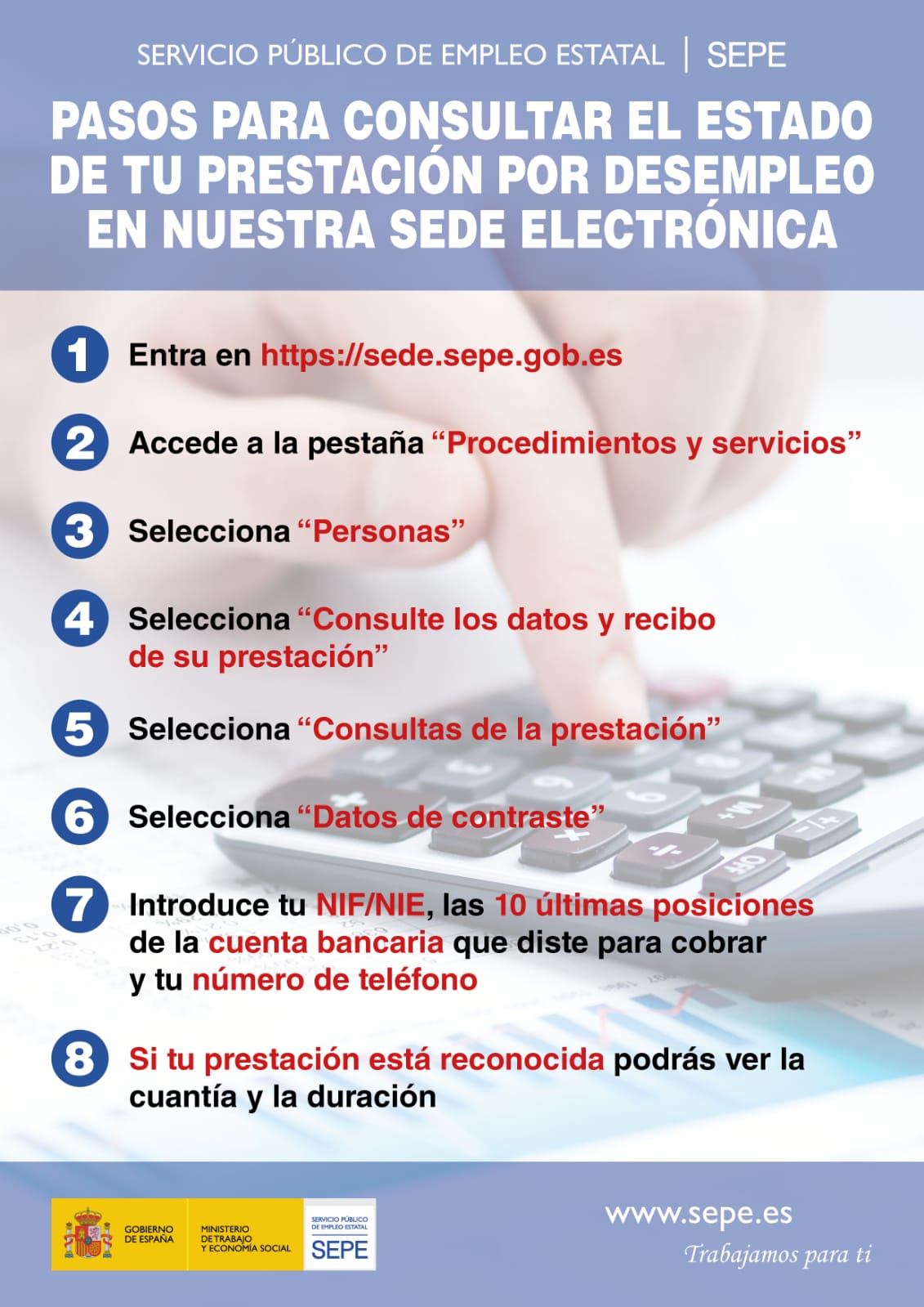 Seguimiento solicitud prestaci n por desempleo sepe 