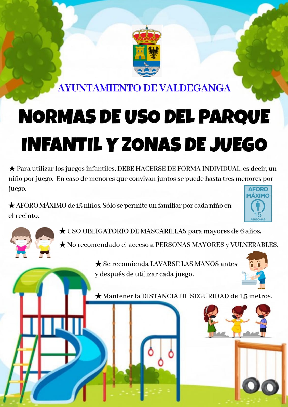 Uso parques infantiles