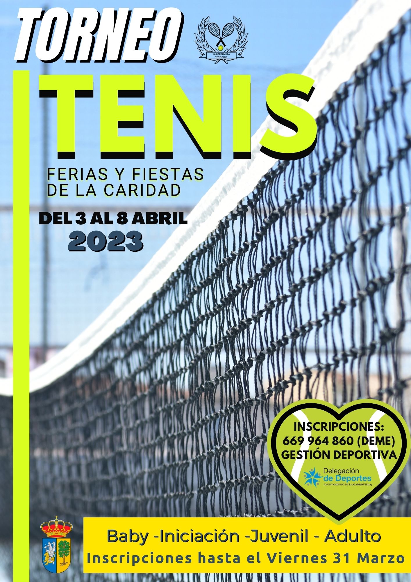 TORNEO DE TENIS Fiestas de la Caridad 2023