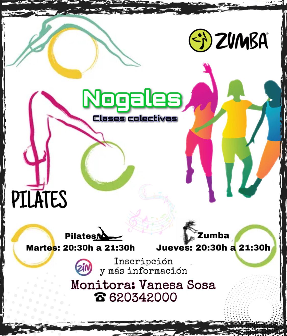 CLASES DE ZUMBA O PILATES