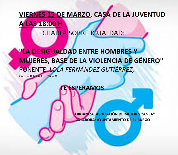 Hoy a las 18:00 horas Charla sobre Igualdad