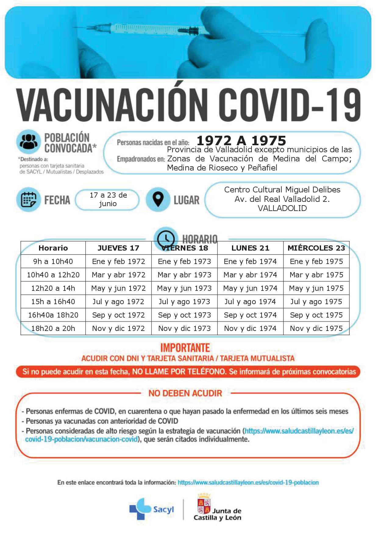 Nuevo Calendario De Vacunacion Para Personas Nacidas Entre 1972 A 1975