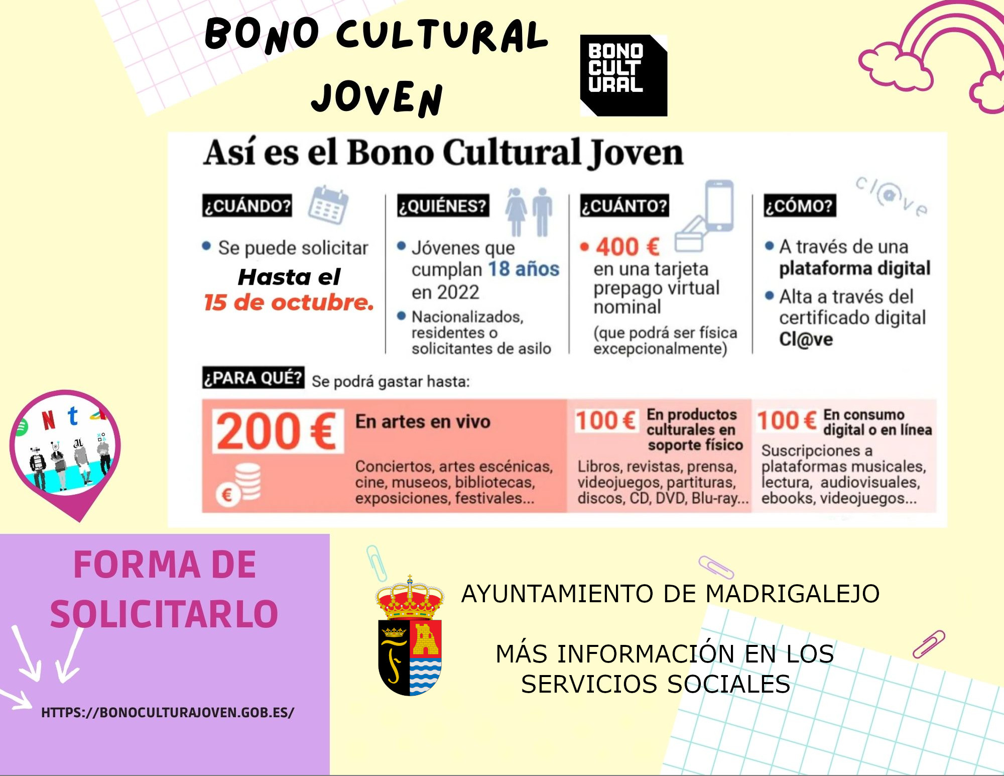 281.557 jóvenes acceden al bono cultural del ministerio, el 58% de los  posibles beneficiarios, Cultura