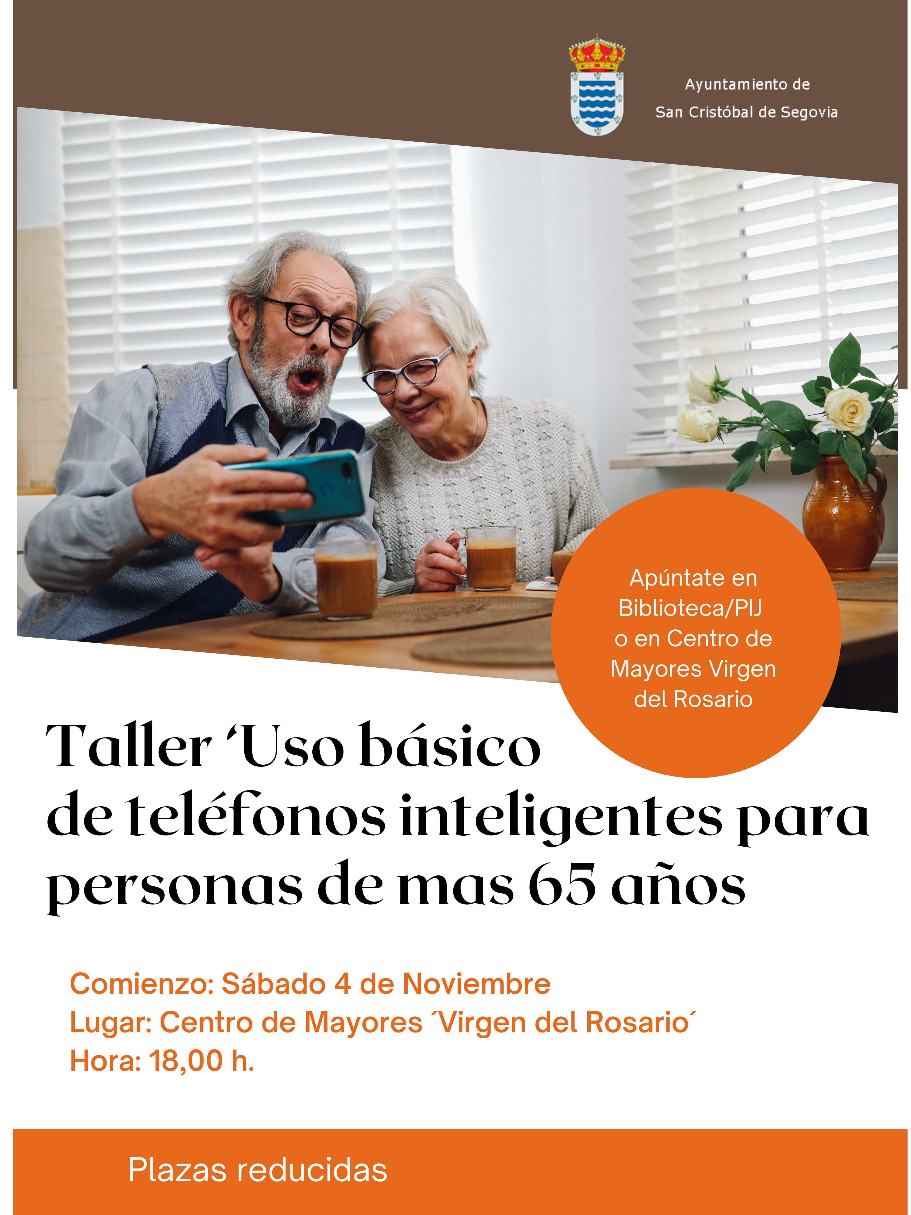 Taller «Uso del teléfono móvil para personas mayores»