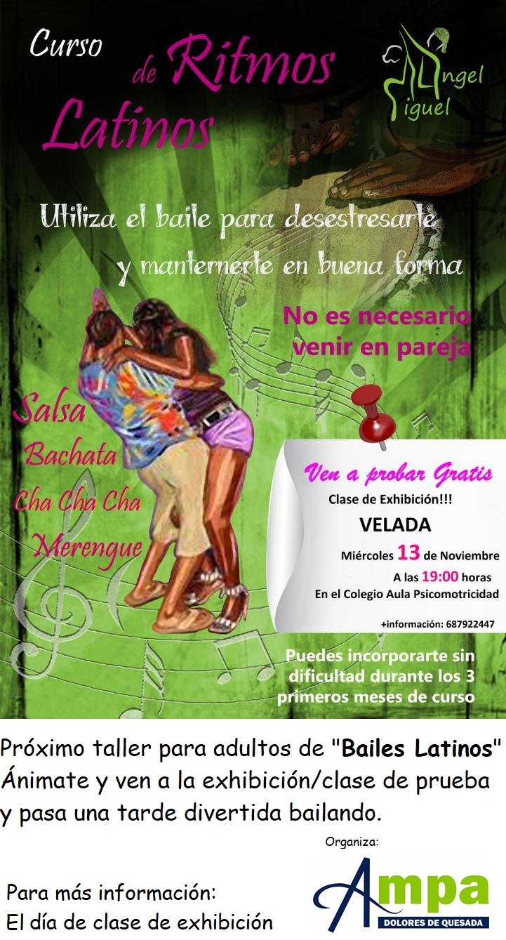 AMPA TALLER PARA ADULTOS DE "BAILES LATINOS"