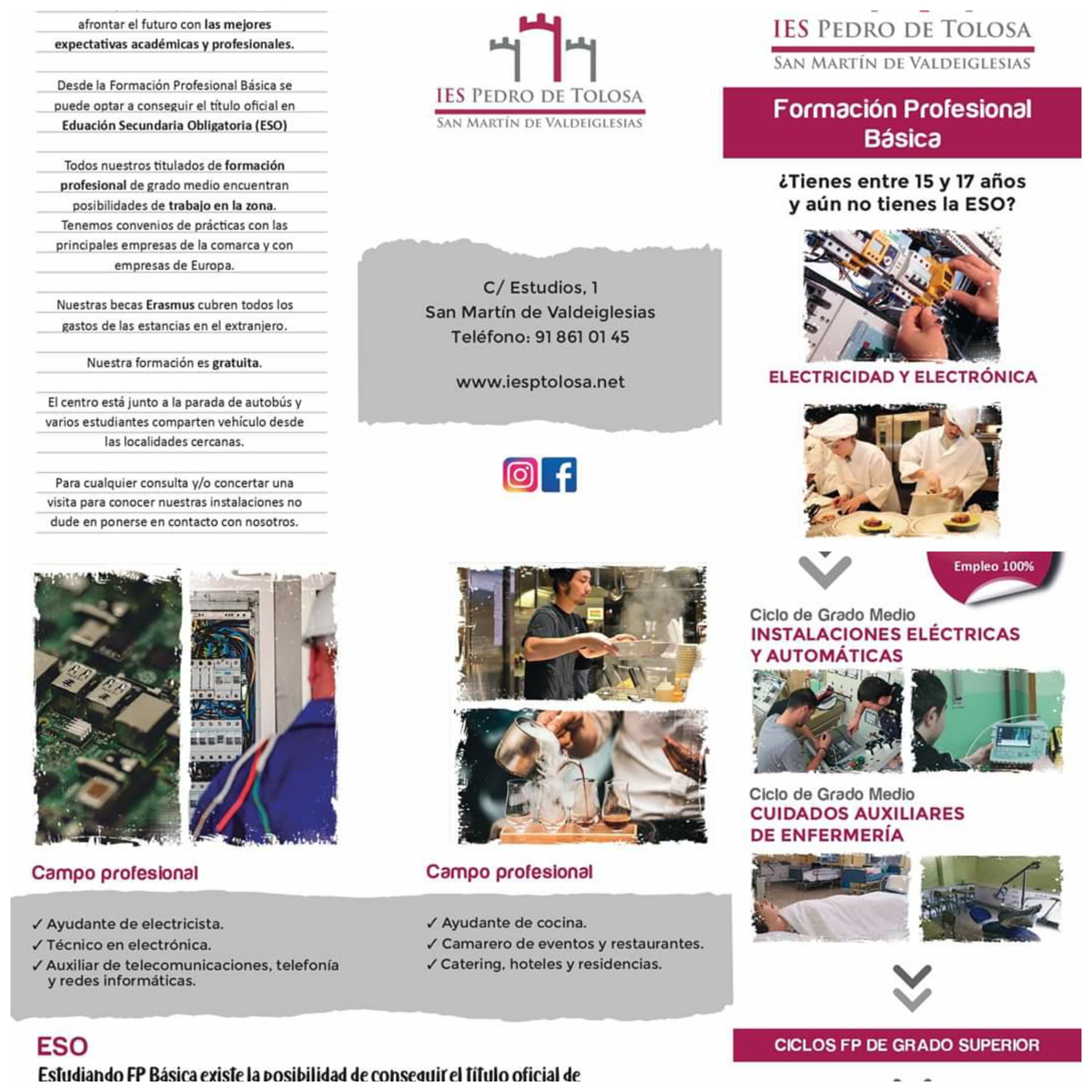 Nuevo curso FP Básica en Cocina y Restauración en el IES Pedro de Tolosa” Nuevo curso FP Básica en Cocina y Restauración en el IES Pedro de Tolosa”