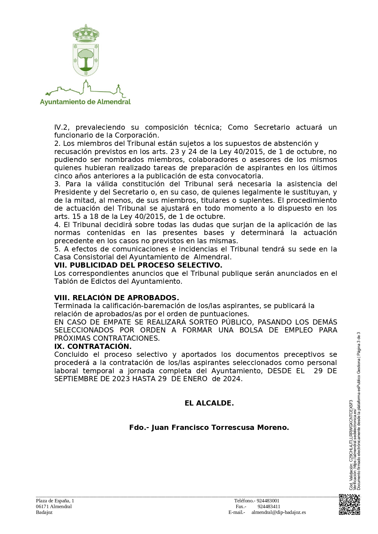 Almendral Informa - Servicio de comunicación vía web proporcionado por  Bandomovil