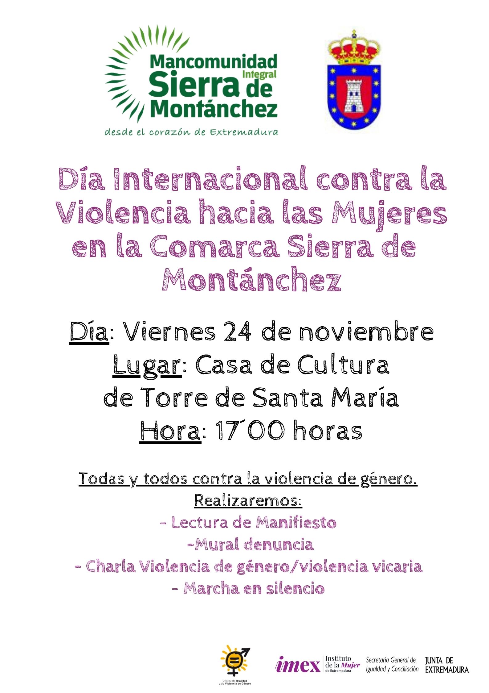 ACTIVIDAD 24 DE NOVIEMBRE EN TORNO AL 25N: DÍA INTERNACIONAL CONTRA LA ...